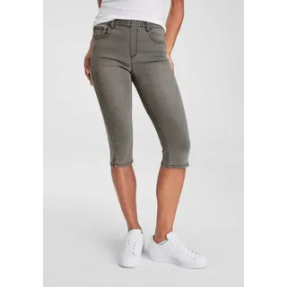 Arizona Caprijeans »Ultra-Stretch« extra-eng geschnittene Beinform, hoher Bund, in Capri-Länge, grau