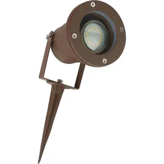 Outdoor & Porch (Gu10 Led) - Directional Spike Light Rust Brown - Braun