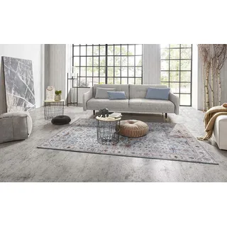 Northrugs Teppich NORTHRUGS "Vivana" Gr. 2, blau (himmelblau), B:80cm H:5mm L:150cm, Polyester, Teppiche, Teppich, Orientalisch, Läufer, Vintage, Wohnzimmer, Schlafzimmer, Esszimmer