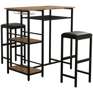VCM Bartischset Kolari", 3-tlg. Schwarz/Eichefarben