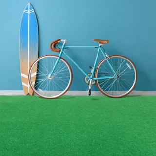 Steffensmeier Kunstrasen Teppich Wembley XL als Meterware | grüner Nadelfilz mit Noppen für Balkon, Terrasse, Camping in Grün, Größe: 400x900 cm