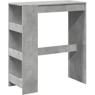 vidaXL Bartisch mit Regal Betongrau 90x40x103,5 cm Holzwerkstoff