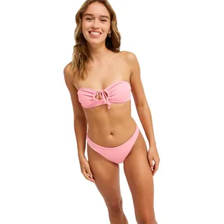 Badehose ROXY "Solid Essentials Tanga", Damen, Gr. M, US-Größen, pink (plumeria), Obermaterial: 85% Polyester, 15% Elasthan., Badehosen Badehose