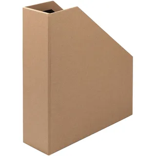 Rössler SOHO Stehsammler A4 mit Griff | Stehsammler Pappe aus stabilem Karton | Büro Organizer | Schreibtisch Organizer | Zeitschriftenhalter | 315 x 260 x 80 mm | 1 Stück | Farbe: Braun | Kraft