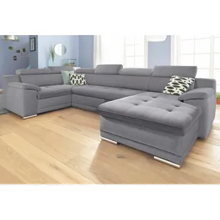 sit&more Wohnlandschaft "Top Andiamo U-Form", mit Kopfteilverstellung, wahlweise mit Bettfunktion,
