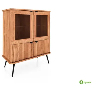 byoak Anrichte Lina , Holz , 97x117x46 cm , Esszimmer, Vitrinen, Vitrinenschränke