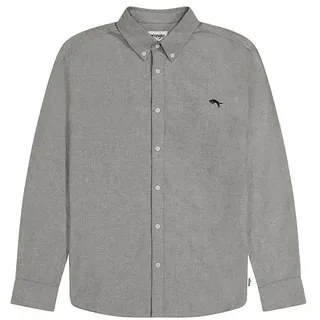 Wrangler Oxford Langarmhemd - Grey - M