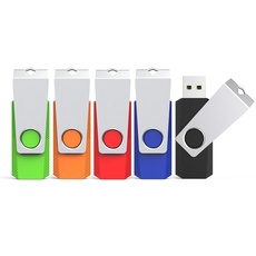USB Stick 64GB 5 Stück KEXIN USB Speicherstick Mehrfarbig Rotate USB Sticks 2.0 5er Pack