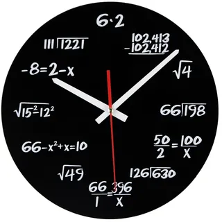 Timelike Mathematik Wanduhr - Kreative Runde Wanduhr modernes Design Wanduhr Klassenzimmer Büro Haus Dekoration Lehrer Studenten Geschenk