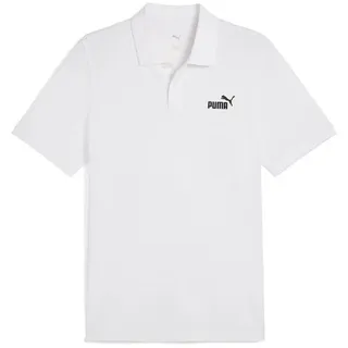Puma Poloshirt PUMA "ESS NO. 1 LOGO PIQUE POLO", Herren, Gr. XXL, weiß (puma weiß), Piqué, Obermaterial: 96% Baumwolle, 4% Elasthan, unifarben, regular fit normal, Shirts Poloshirt, Regular Fit, Kurzarm, gerippter Kragen
