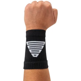 GORNATION Wristbands (1 Paar), stylische Schwarze Schweißbänder für das Workout, Bequeme Kompression & Wärme, tragbar mit Grips & Handschuhen, Baumwollmischung