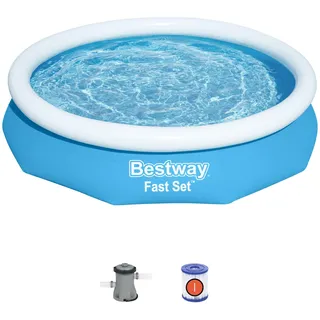 BESTWAY Aufblasbarer Pool 305 x 66 cm inkl. Filterpumpe