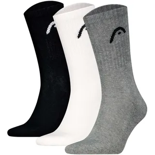 Head Socken All Sport Training Crew 3P 3er Pack 3 Paar Grau/Weiß/Schwarz 43-46