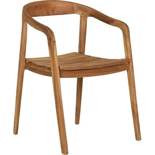 House Nordic House Nordic Dining Chair Otero - Teak - Skandinavisches Design - Mit Armlehnen - Natürlich - 1 Stück - Naturbelassen