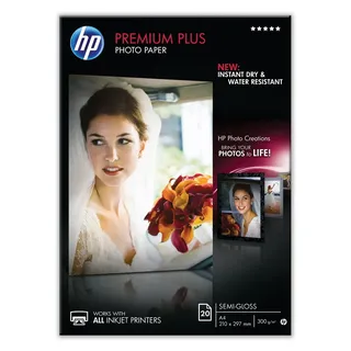 HP Premium Plus Fotopapier matt weiß, A4, 300g/m2, 20 Blatt (CR673A)