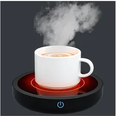 Tassenwärmer,36W Warmhalteplatte elektrisch mit DREI Temperatureinstellungen (Up to 176 ° F/80 °C), Getränkewärmer für Tee/Wasser/Milch Wärmeplatte im Büro, zu Hause, (Tasse)