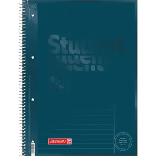 BRUNNEN Collegeblock Premium Student Colour Code | A4, Lineatur 25, 80 Blatt, denim
