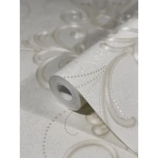 Glööckler Vliestapete Imperial Florale Ornamente Creme