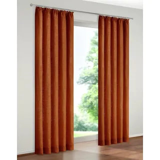 Vorhang WIRTH "Warnow" Gr. 13, rot (rotbraun), B:132cm H:255cm, Chenille, Polyacryl, Gardinen, Vorhang, 270 g/m2
