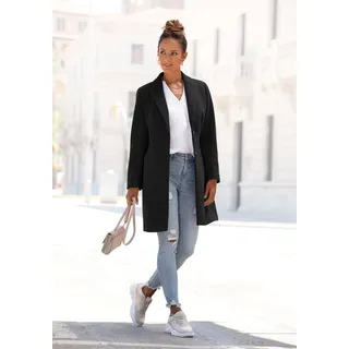 LASCANA Kurzmantel im klassischen Design, Damenmantel, Blazermantel, casual-chic, schwarz