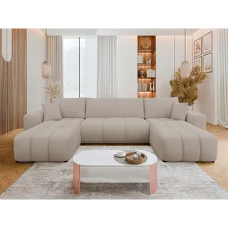 Mirjan24 Eckcouch U-Form Beige