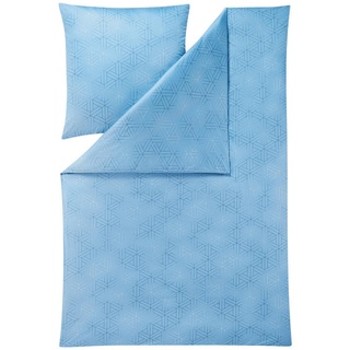 Estella Bettwäsche , Blau , Textil , Graphik , 135x200 cm , Oeko-Tex® Standard 100 , bügelfrei, atmungsaktiv, hautfreundlich, weiche und anschmiegsame Oberfläche , Heimtextilien, Bettwäsche & Leintücher, Bettwäsche, Jersey-bettwäsche