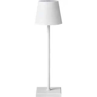 BELIANI Tischlampe Weiß Metall Kabellos Wiederaufladbar Akku Touch Funktion LED Dimmfunktion USB Kabel Indoor Outdoor Tischleuchte Schreibtischlampe - Weiß