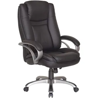 byLIVING Chefsessel Bruno-XXL/Bürostuhl bis 150 kg belastbar/Kunststoff anthrazit/Wippmechanik/Härtegradeinstellung/Höhenverstellung/Sicherheitsrollen/B 71,5 H 114-124 T 70,5 cm