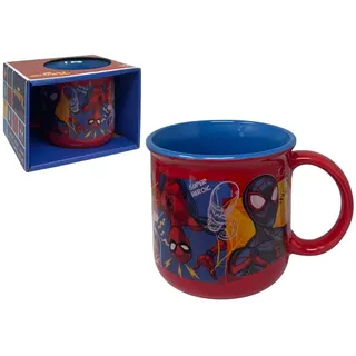 CARTOON Spiderman Marvel Doppelfarbe Muster Keramiktasse Frühstücksschale 355ml für Kinder