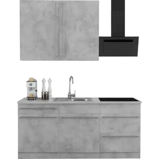 WIHO KÜCHEN Küchenzeile Chicago 180 cm grau