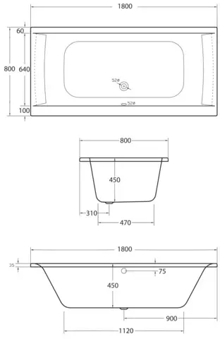 Bild von Whirlpool-Komplettset »Rosa«, BxHxL: 80 x 57 x 180 cm, weiß, Farblichttherapie - weiss