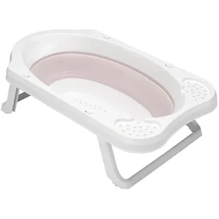 keeeper Faltbare Babywanne mit Stöpsel, Ab 0 bis ca. 12 Monate, 33 l, 48 x 82 x 23,5 cm, Maja, Pink (Nordic Pink)