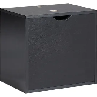 BELIANI Waschbeckenunterschrank Schwarz MDP Korpus 44 x 40 cm mit Tür Wandmontage Modernes Design Hängeschrank Bad Unterschrank für Badezimmer - Schwarz