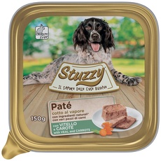 Stuzzy Mister, Nassfutter für Erwachsene Hunde, Rindfleisch und Karotten, Pastete und Fleisch in Stücken, insgesamt 3,3 kg (22 Becher x 150 g)