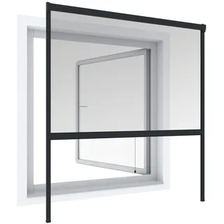 WINDHAGER Insektenschutz Rollo Fliegengitter Alurahmen 160 x 160 cm Anthrazit