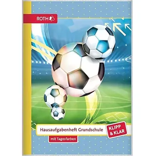ROTH Hausaufgabenheft Fußball Klipp & Klar liniert DIN A5 ohne Rand, 96 Blatt, 1 St.