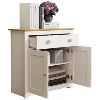 VCM Kommode »Holz Kommode Sideboard Schublade BalusaL« VCM Balusa, weiß