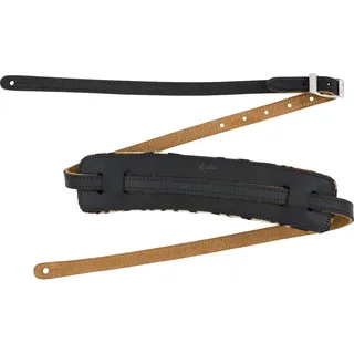 Fender® »JOE STRUMMER VINTAGE STRAP« Joe Strummer Signature Gitarrengurt - Leder - 6.35cm Breite - Farbe: Schwarz/Leopard