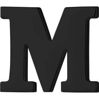 HONEY BEAR 1 Stück Buchstaben Brief Broschen Pins A bis Z, Edelstahl für Herren/Damen Anzug Hemd, Geschäft Hochzeit Geschenk,Schwarz,MEHRWEG (M 0.59inches)