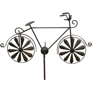 DanDiBo Ambiente Gartenstecker Metall Fahrrad XL 135 cm Braun