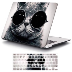 MOKASE Hülle Kompatibel mit MacBook Air 13 Zoll 2021 2020 A2337 M1 A2179 A1932 Touch ID, Plastik Hart Schale Fall & Tastatur Abdeckung für 2018-2021 MacBook Air 13 mit Retina Display, Cool Cat