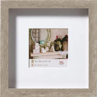 walther design Stockholm 3D Holzrahmen 20x20 cm grau