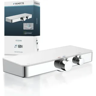 Schütte Thermostat-Duscharmatur Ocean mit Ablage Chrom-Weiß