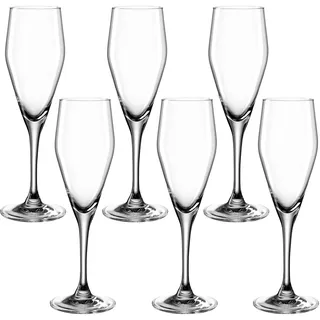 Leonardo Sektglas Twenty 4, 6-er Set, 220 ml, spülmaschinenfest, Teqton-Kristallglas, 066546