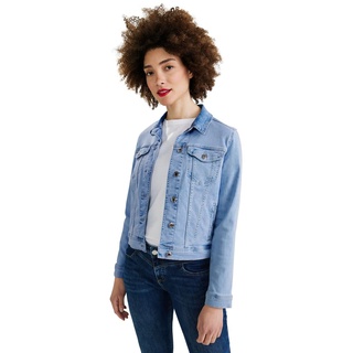 STREET ONE Damen A211842 Jeansjacke, Heavy Indigo Bleached, 40 EU