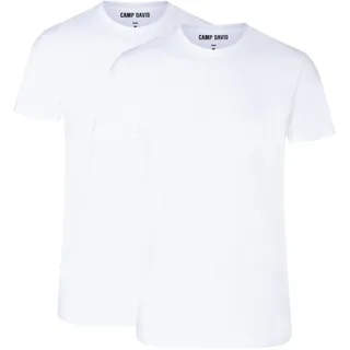 Camp David T-Shirt »T-Shirt 2er Pack«, weiß