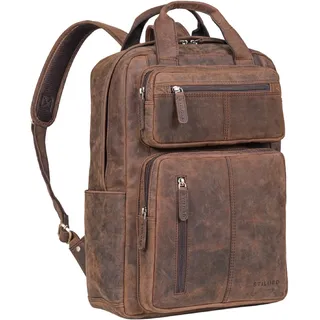 STILORD 'Amos' Exklusiver Business Lederrucksack Vintage Laptop Rucksack Herren Studenten Echtleder Business Rucksack Damen Leder Retro