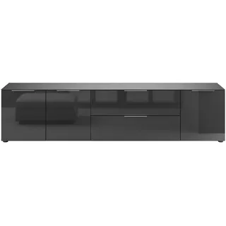 manjana möbel Lowboard »Lowboard mit Chrom oder Schwarz matten Metallgriffen«