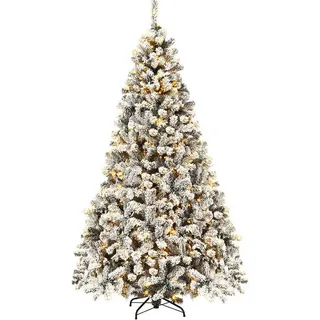 Costway Künstlicher Weihnachtsbaum Weiß/Grün 180 cm