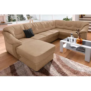 sit&more Wohnlandschaft Kunstleder U-Form 3-Sitzer Braun